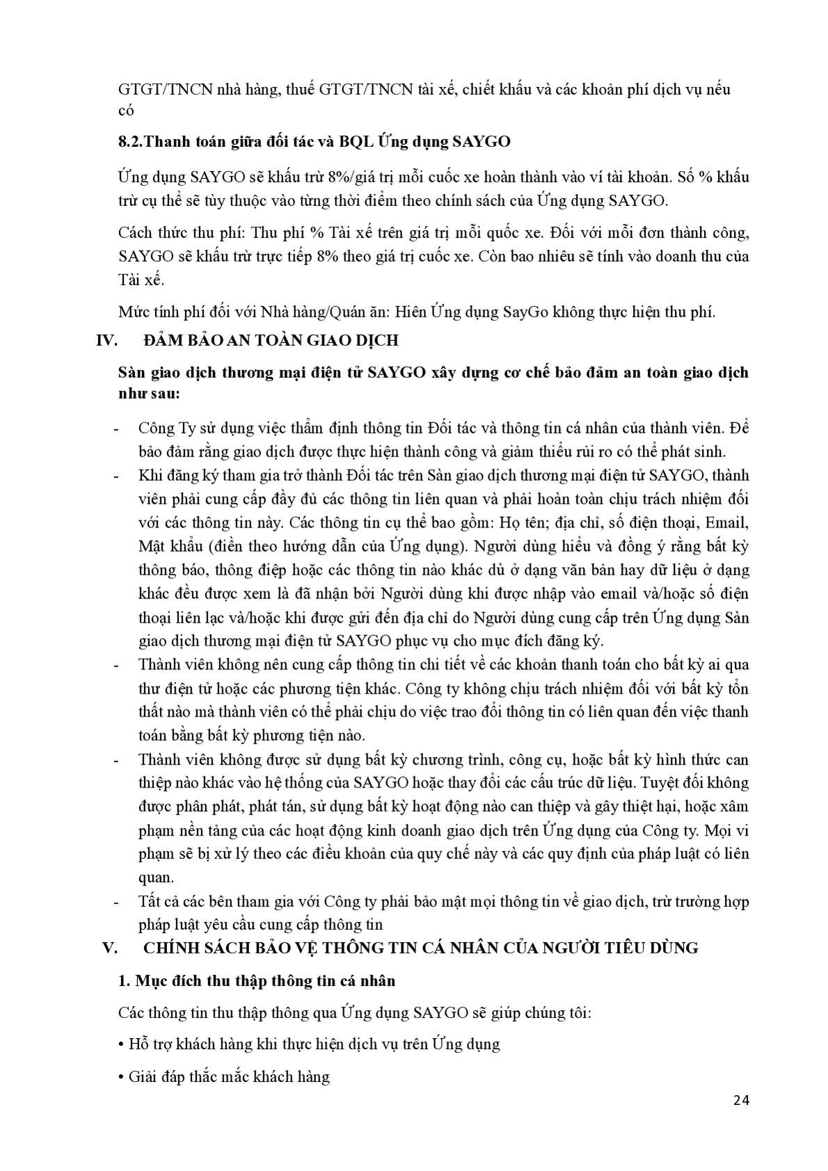 Quy chế hoạt động SAYGO - Trang 24