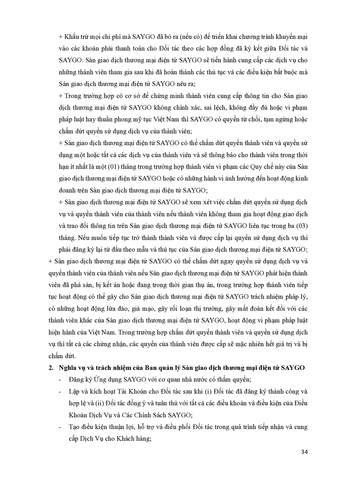 Quy chế hoạt động SAYGO - Trang 34