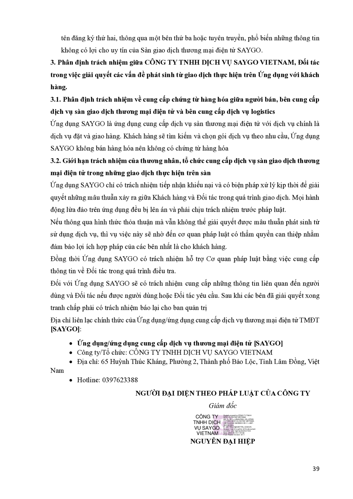 Quy chế hoạt động SAYGO - Trang 39